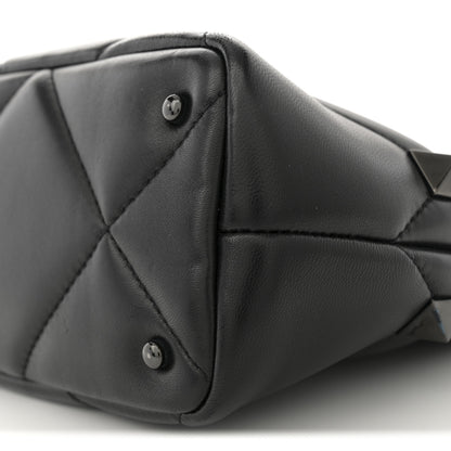 Valentino Garavani Nappa Monochrome Small Roman Stud The Handle Bag Black 9 of 9