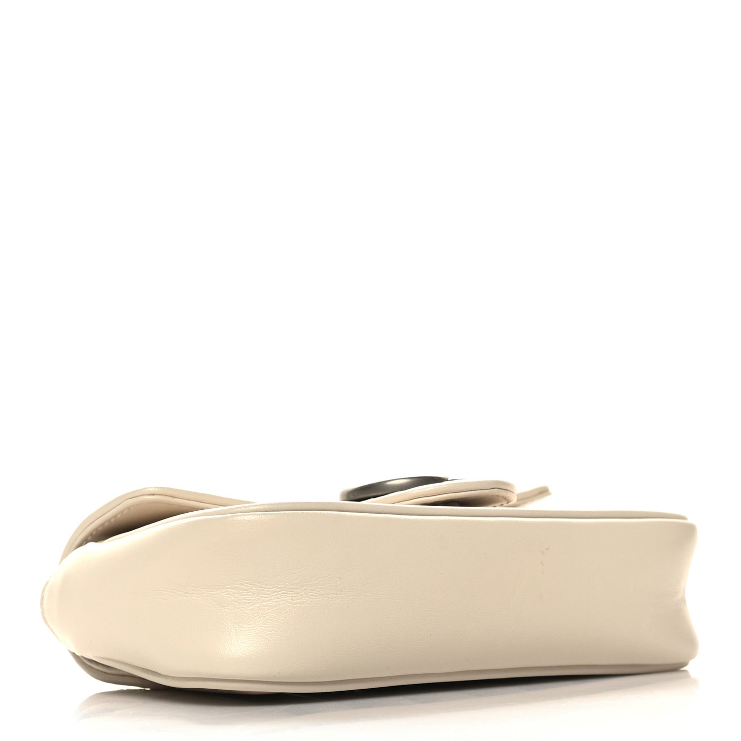 Calfskin Matelasse Aria Super Mini GG Marmont Shoulder Bag Mystic White