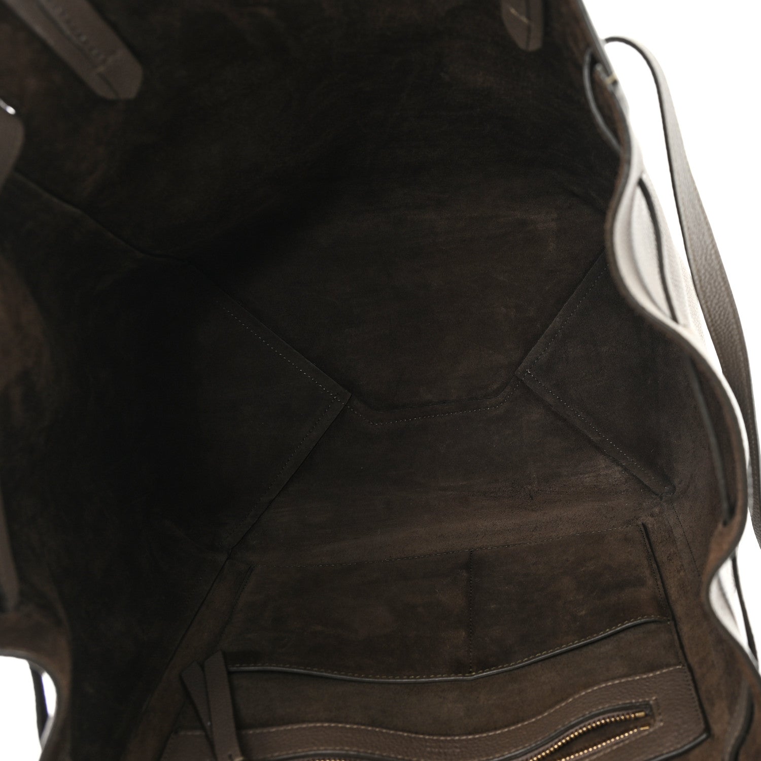 Celine Soft Grained Calfskin Small Belt Cabas Phantom Souris 5 of 12