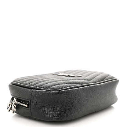 Saint Laurent Grain De Poudre Matelasse Monogram Mini Lou Camera Bag Black 4 of 11