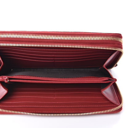 Gucci Microguccissima Zip Around Top Handle Travel Wallet Red 6 of 12
