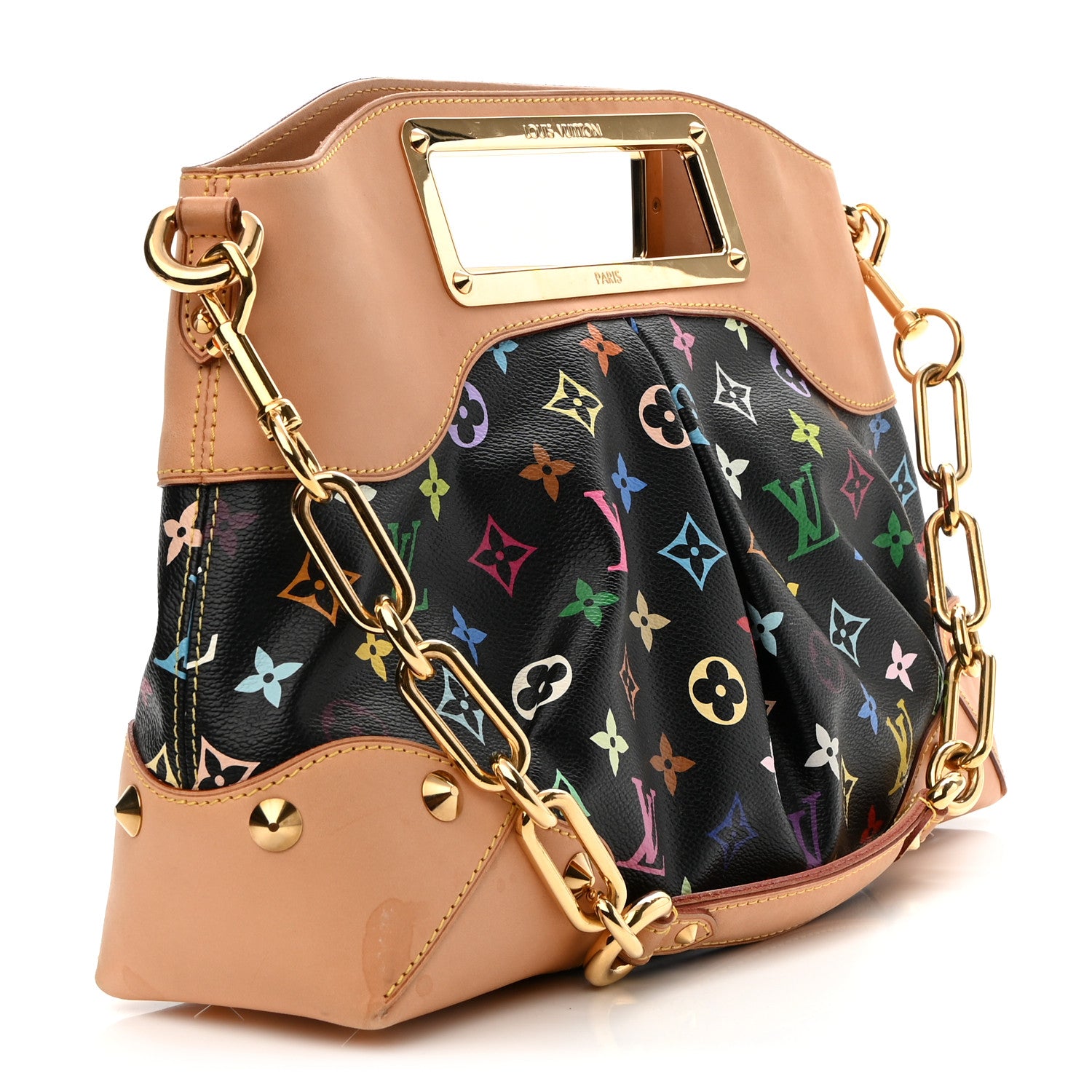 Louis Vuitton Monogram Multicolor Judy MM Black 2 of 7