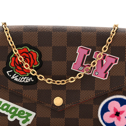 Louis Vuitton Damier Ebene My LV World Tour Pochette Felicie Chain Wallet Coquelicot 9 of 11