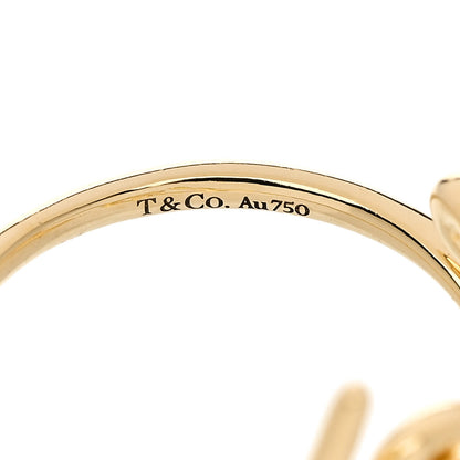 Tiffany 18K Yellow Gold Paloma's Graffiti Love Ring 51 5.75 4 of 5