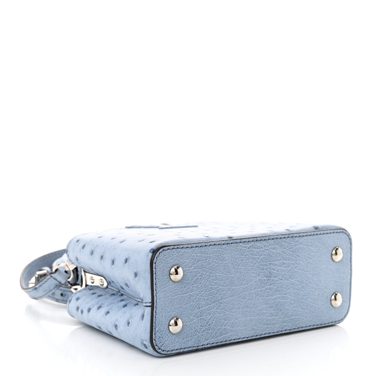 Louis Vuitton Ostrich Capucines Mini Blue Denim 4 of 11