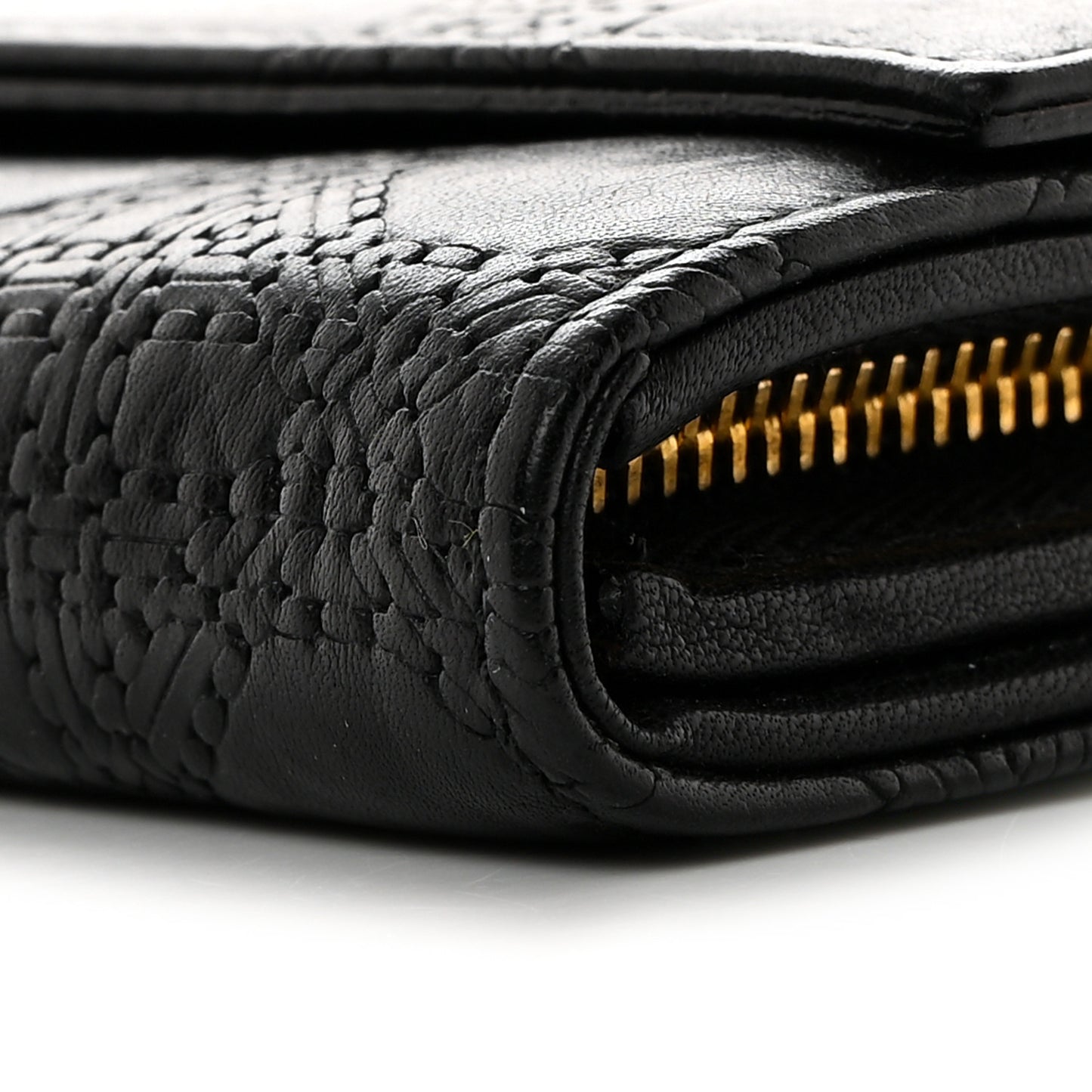 Lambskin Cannage Rendez-vous Chain Wallet Black