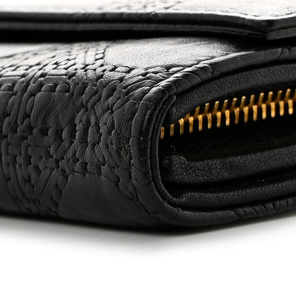 Christian Dior Lambskin Cannage Rendez-vous Chain Wallet Black 10 of 12