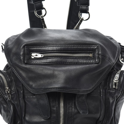 Alexander Wang Lambskin Marti Backpack Bag Washed Black Rhodium Hardware 7 of 9