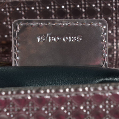 Christian Dior Metallic Patent Micro-Cannage Medium Lady Dior Pink 7 of 7