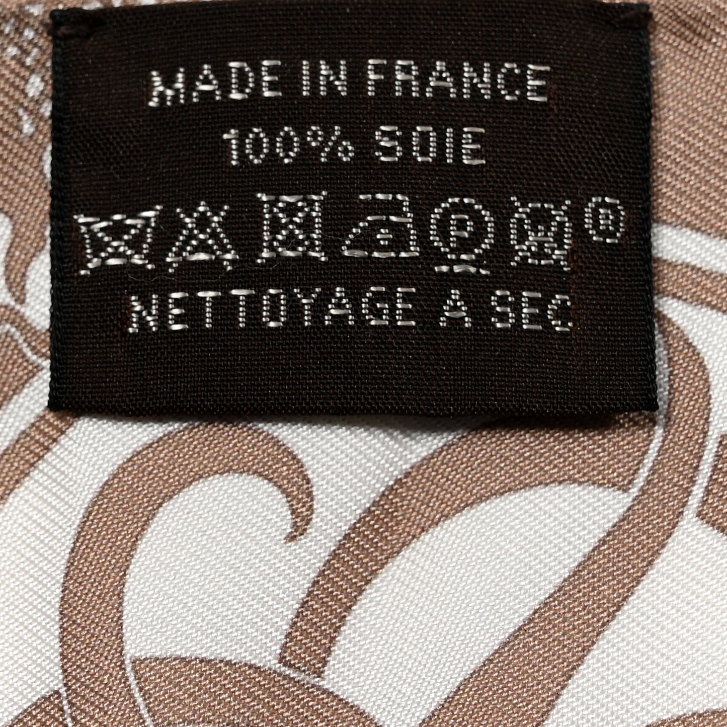 Silk Ex-Libris Twilly Beige White Caramel
