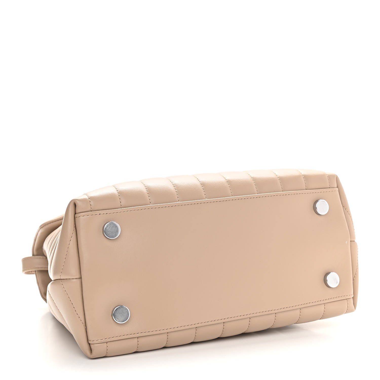 Saint Laurent Calfskin Y Quilted Monogram Medium Loulou Satchel Dark Beige 4 of 12