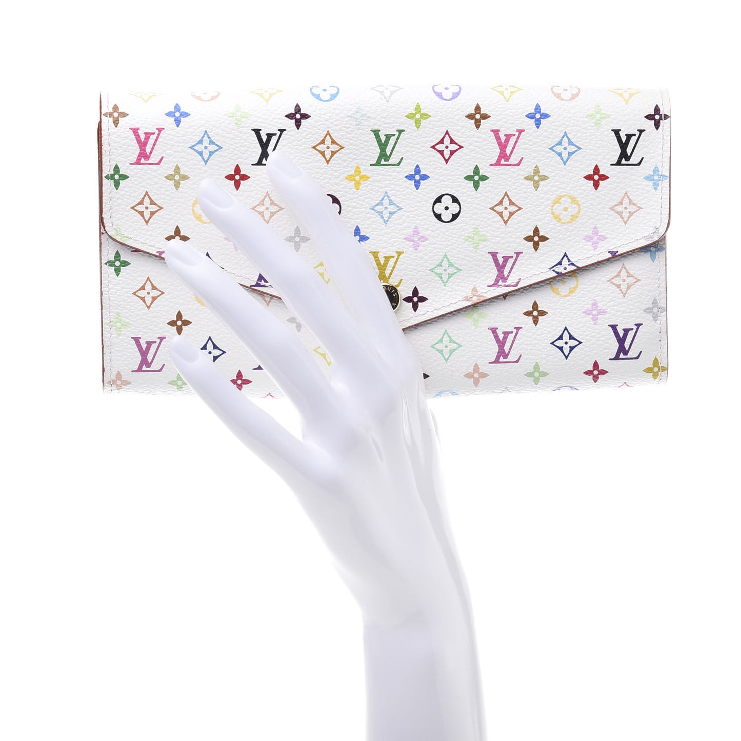 Monogram Multicolor Sarah Wallet NM White Eglantine