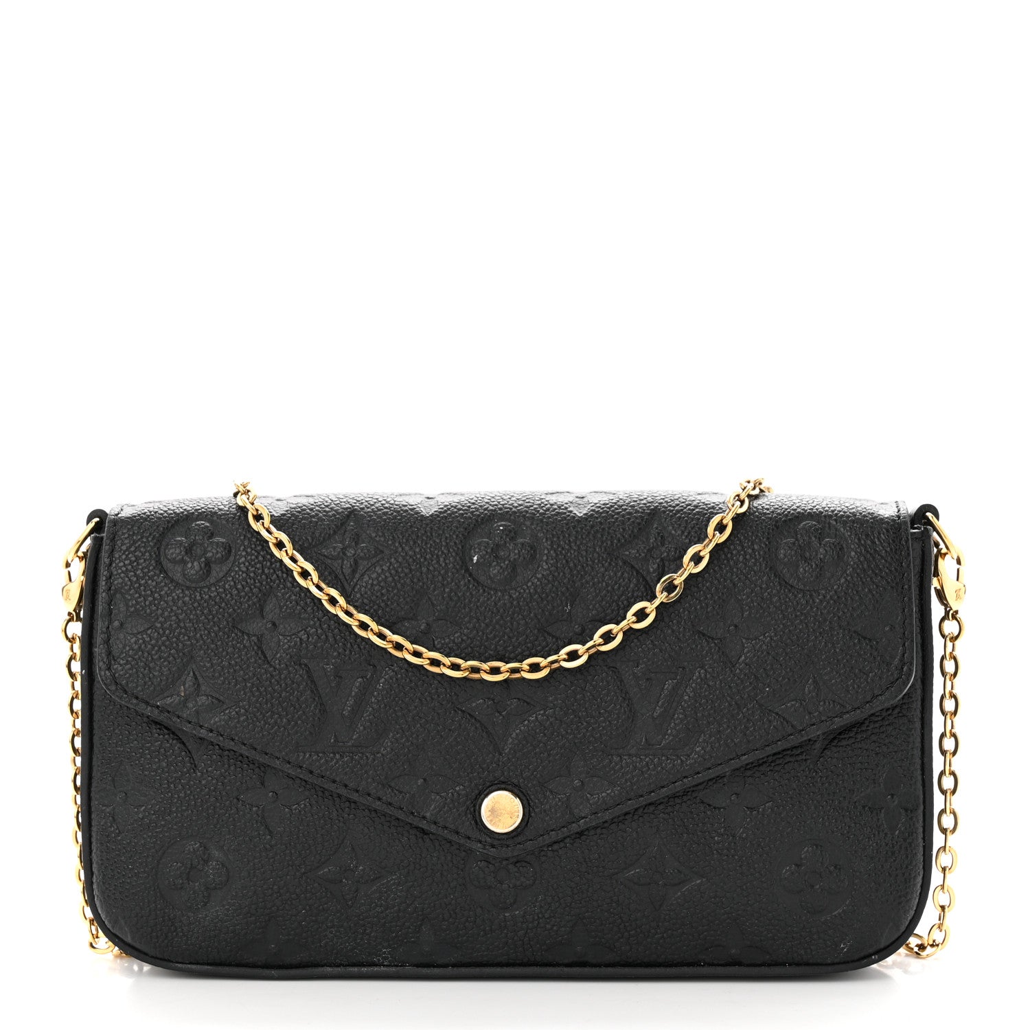 Louis Vuitton Empreinte Pochette Felicie Chain Wallet Black 3 of 15