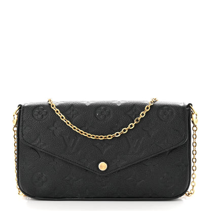 Louis Vuitton Empreinte Pochette Felicie Chain Wallet Black 3 of 15