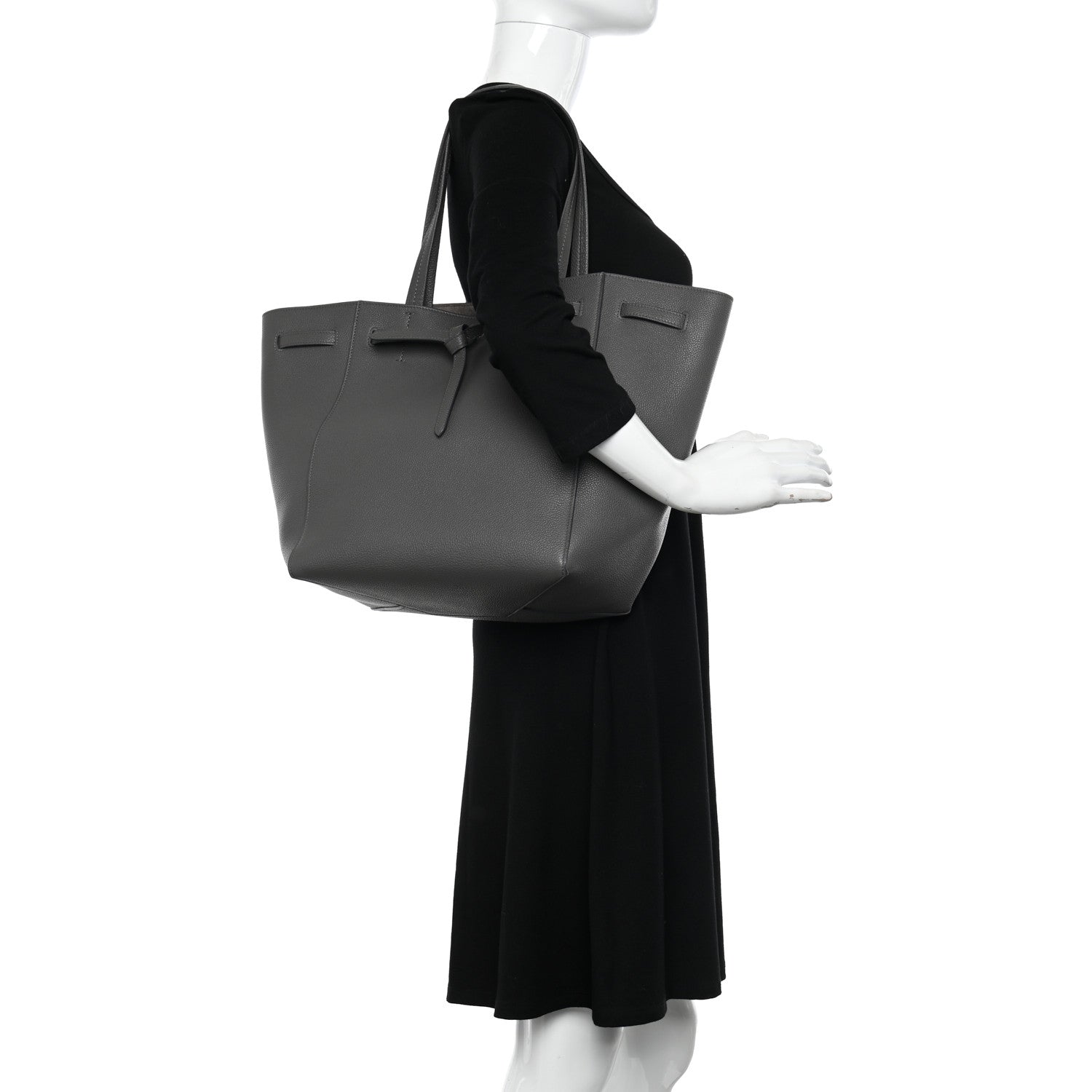 Celine Soft Grained Calfskin Small Belt Cabas Phantom Taupe 2 of 10