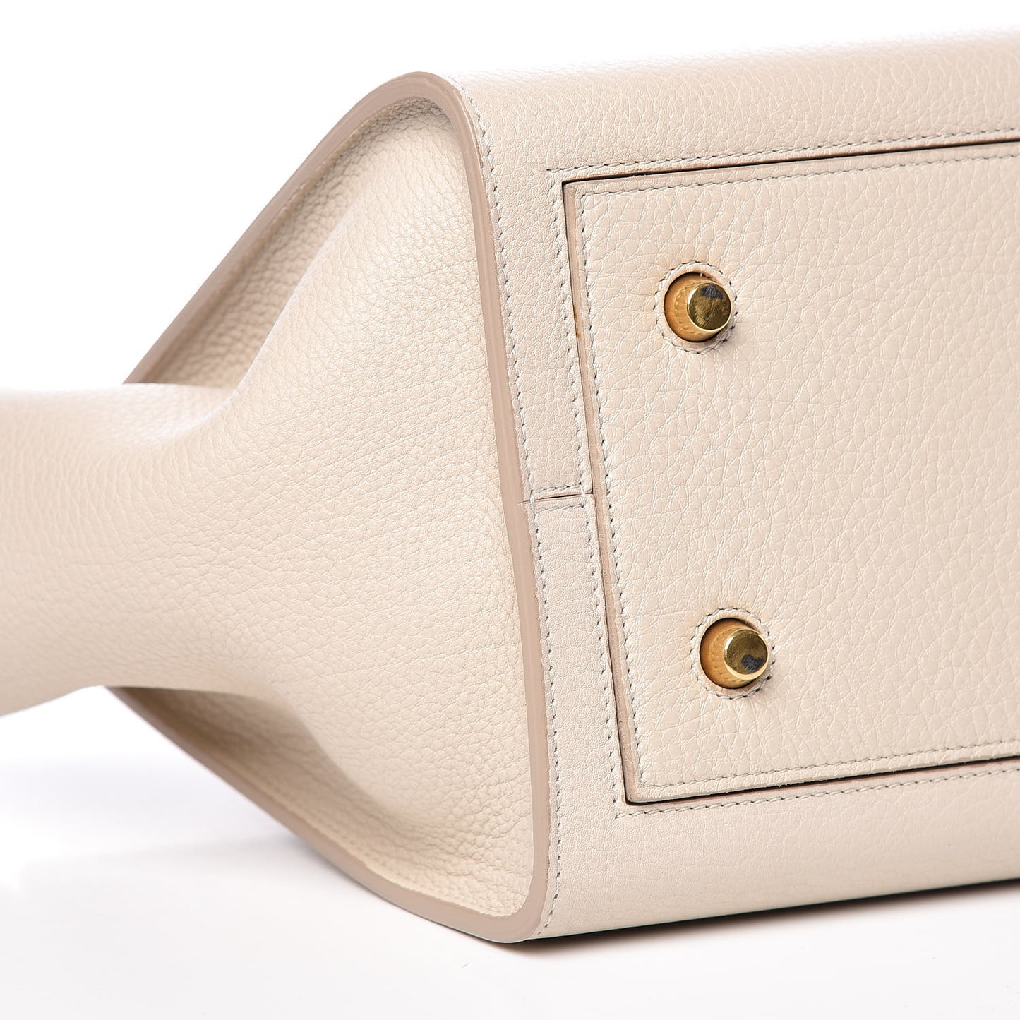 Crisped Calfskin Mini Tie Knot Tote Chalk