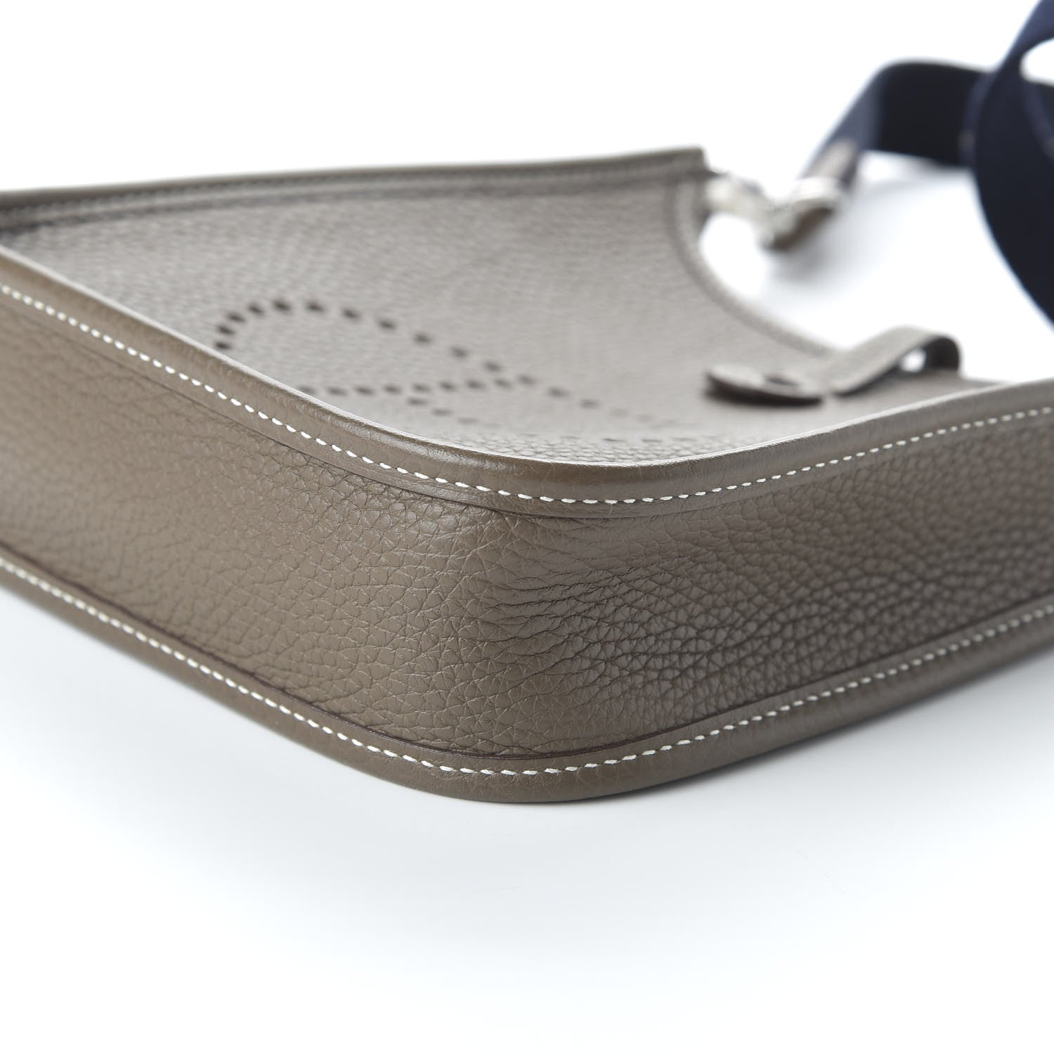 Hermes Taurillon Clemence Amazone Evelyne TPM Etoupe Bleu Indigo 7 of 10