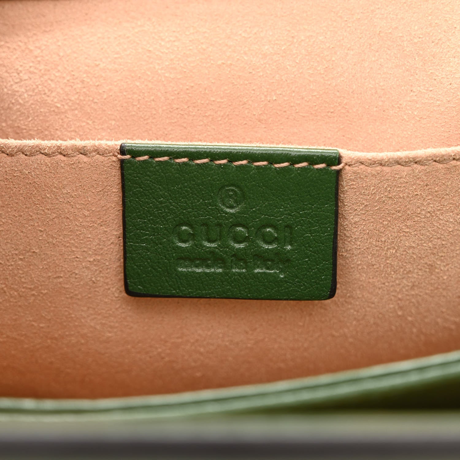 Gucci Suede Calfskin GG Web Small Ophidia Chain Shoulder Bag Brown Red Green 6 of 10
