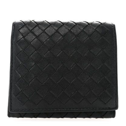 Bottega Veneta Nappa Intrecciato Tri-Fold Wallet Black 1 of 9