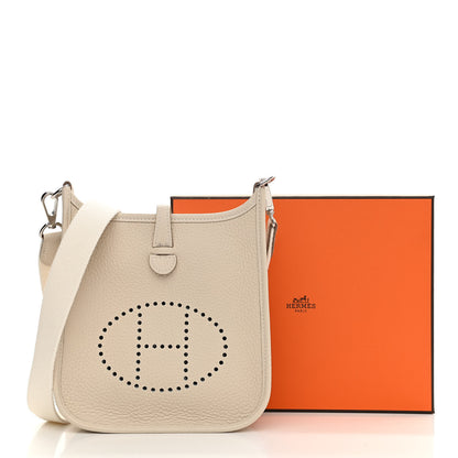 Hermes Taurillon Clemence Evelyne TPM Craie 12 of 12