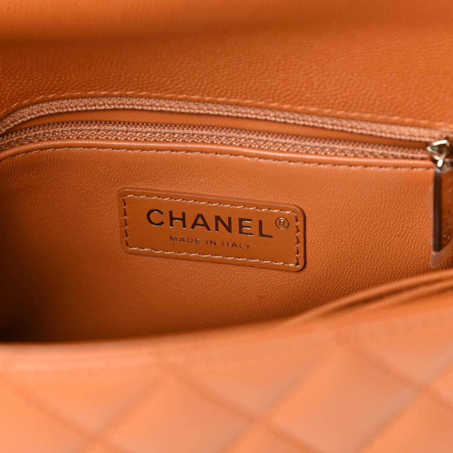 Chanel Caviar Quilted Mini Coco Handle Flap Light Brown 6 of 9