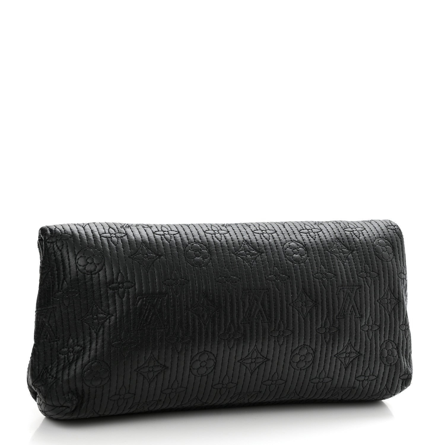 Louis Vuitton Calfskin Quilted Monogram Altair Clutch Black 4 of 7