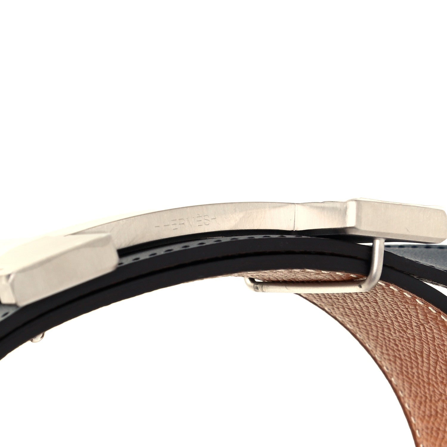 Hermes Tadelakt Epsom 42mm Constance 2 H Belt 105 Black Gold 4 of 6