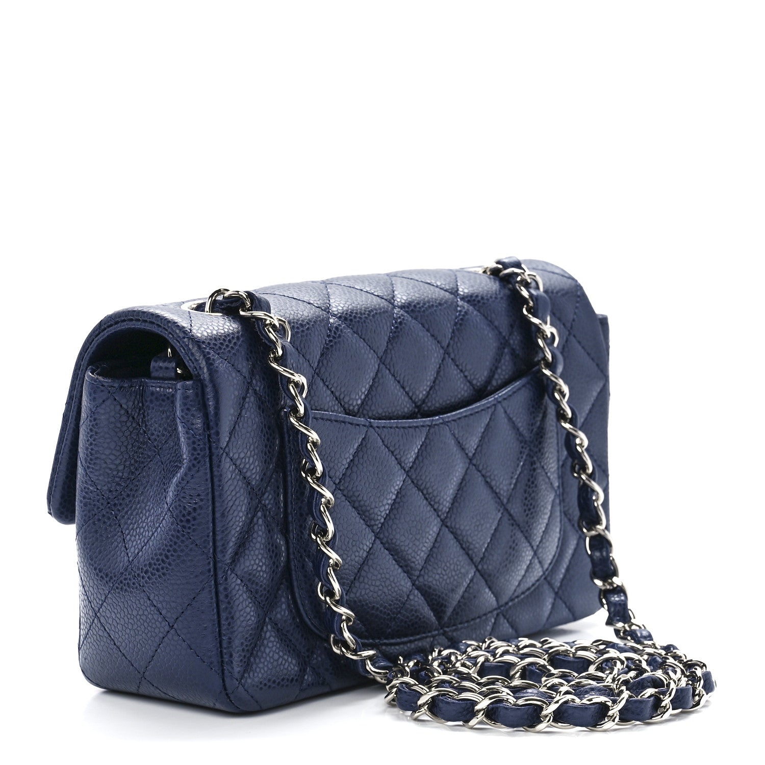 Chanel Caviar Quilted Mini Rectangular Flap Navy 3 of 12