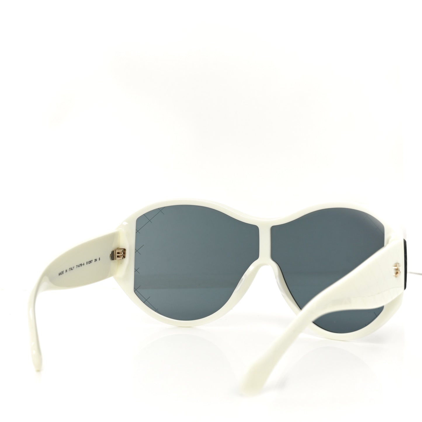 Acetate Shield Sunglasses 71476-A White