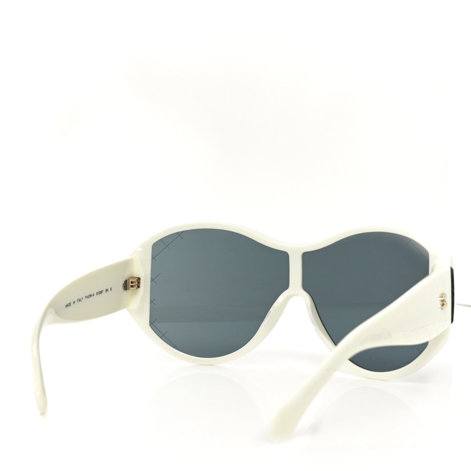 Chanel Acetate Shield Sunglasses 71476-A White 4 of 7
