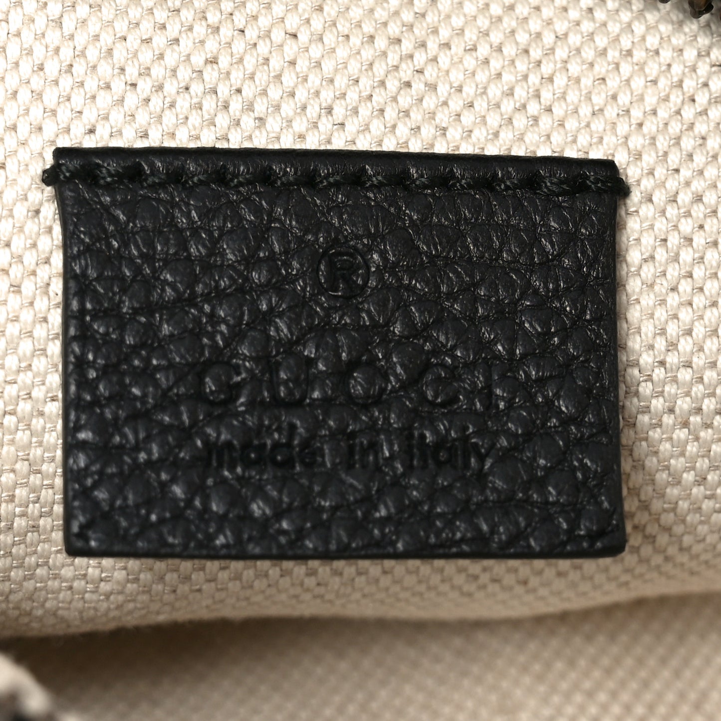 Grained Calfskin Small Logo Belt Bag Black