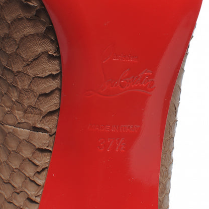 Christian Louboutin Watersnake Ron Ron 85 Pumps 37.5 Camel 6 of 7