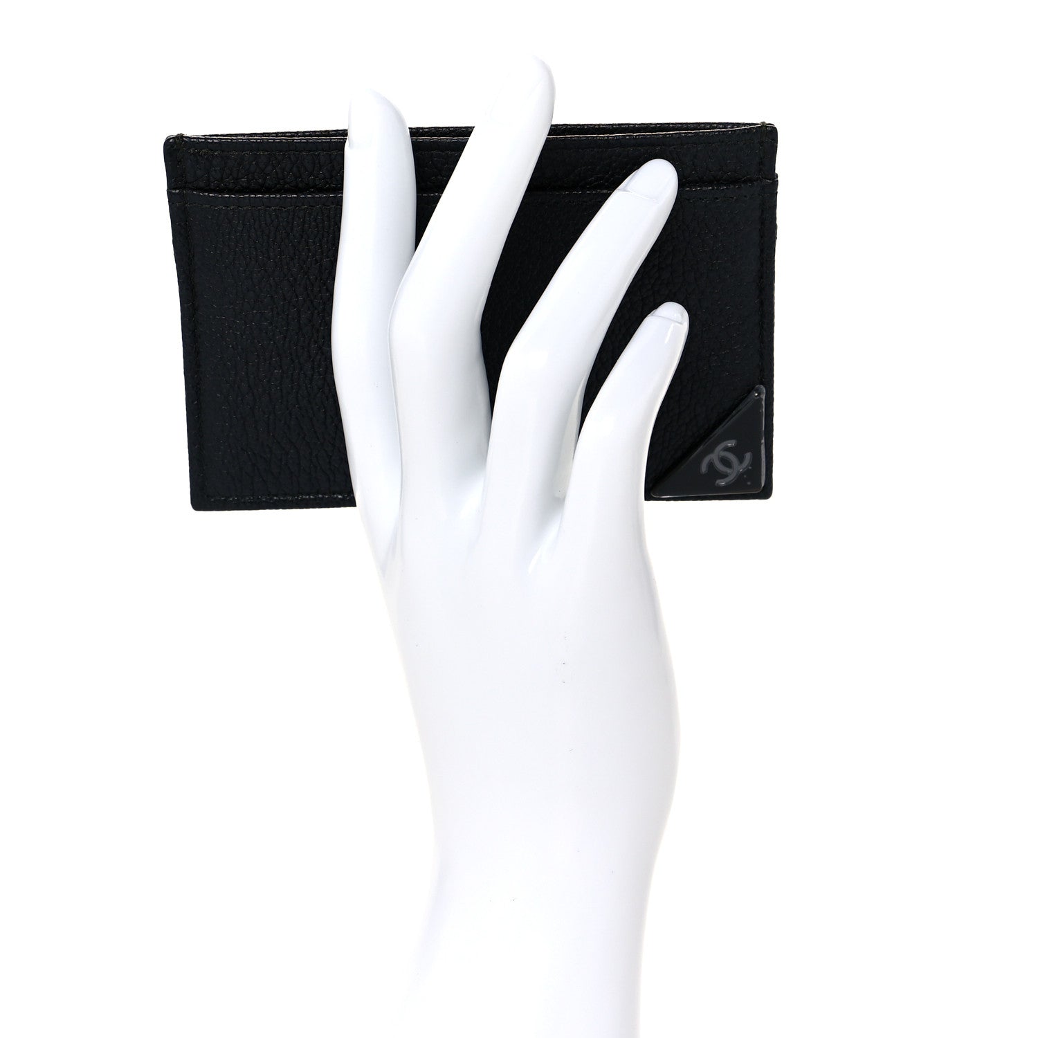 Chanel Goatskin CC Corner Card Holder Black 2 of 11