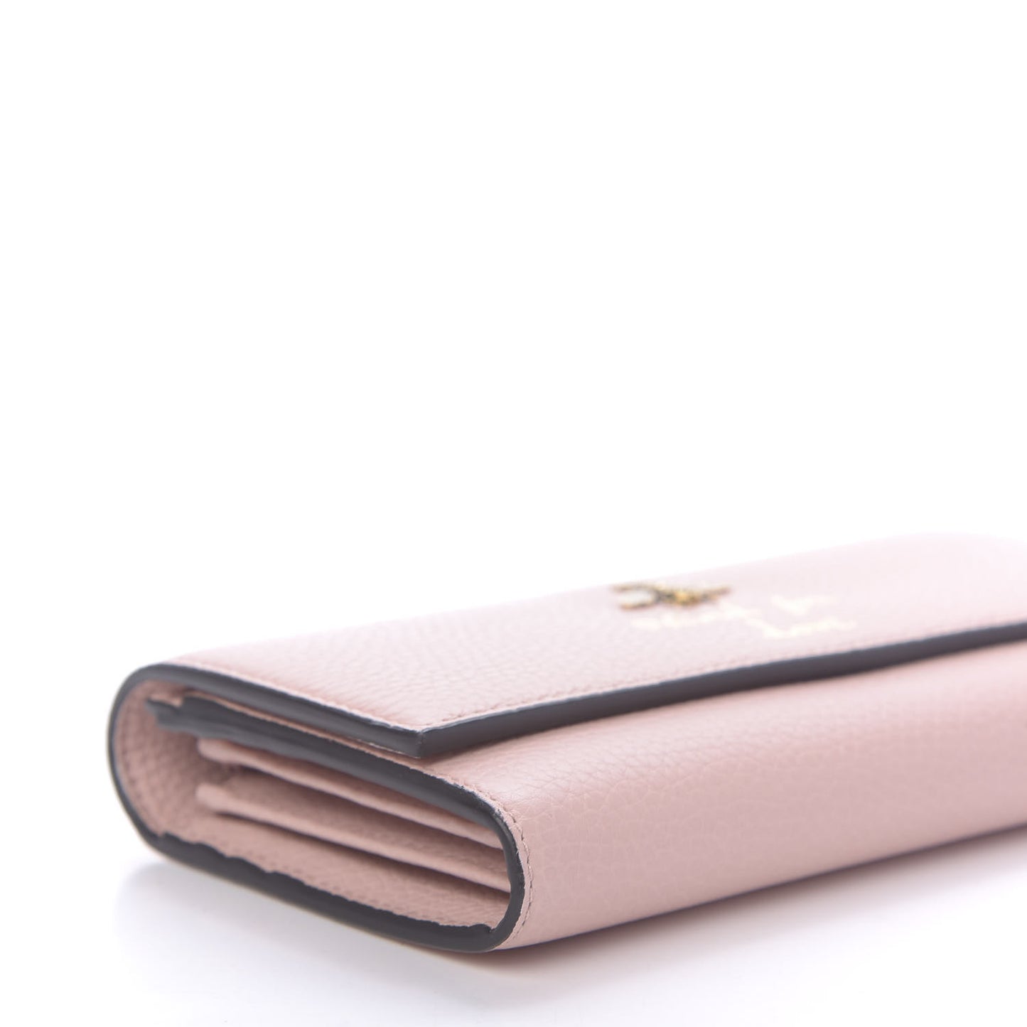 Calfskin Animalier Continental Wallet Porcelain Rose