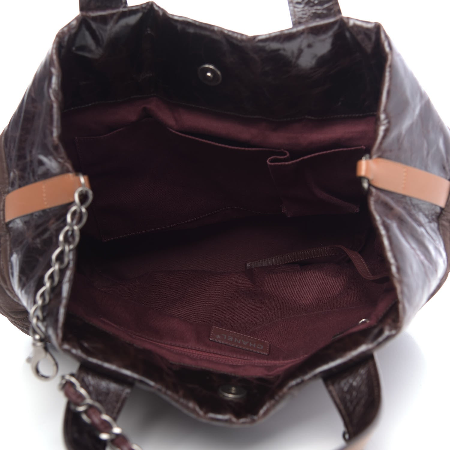 Chanel Iridescent Calfskin Quilted Large In The Mix Tote Brown 5 of 11