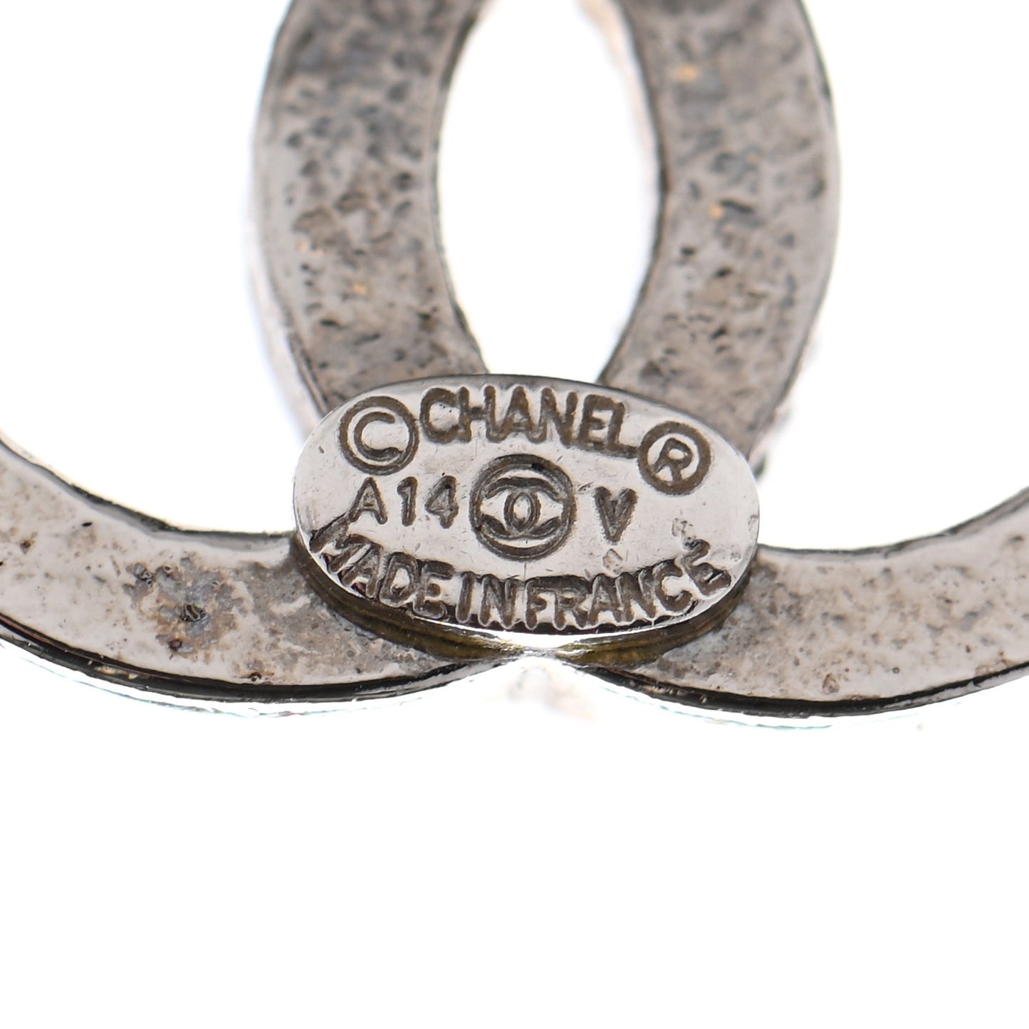 Crystal CC Earrings Silver