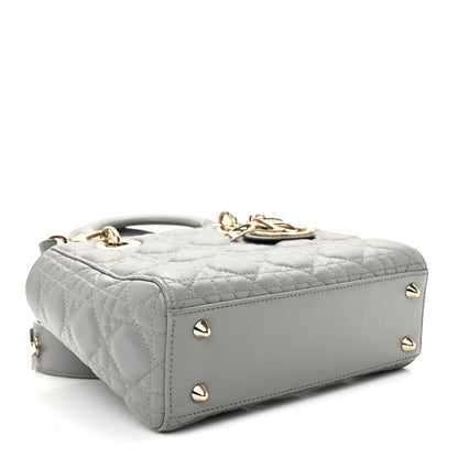 Christian Dior Lambskin Cannage Small My ABCDior Lady Dior Grey 4 of 11