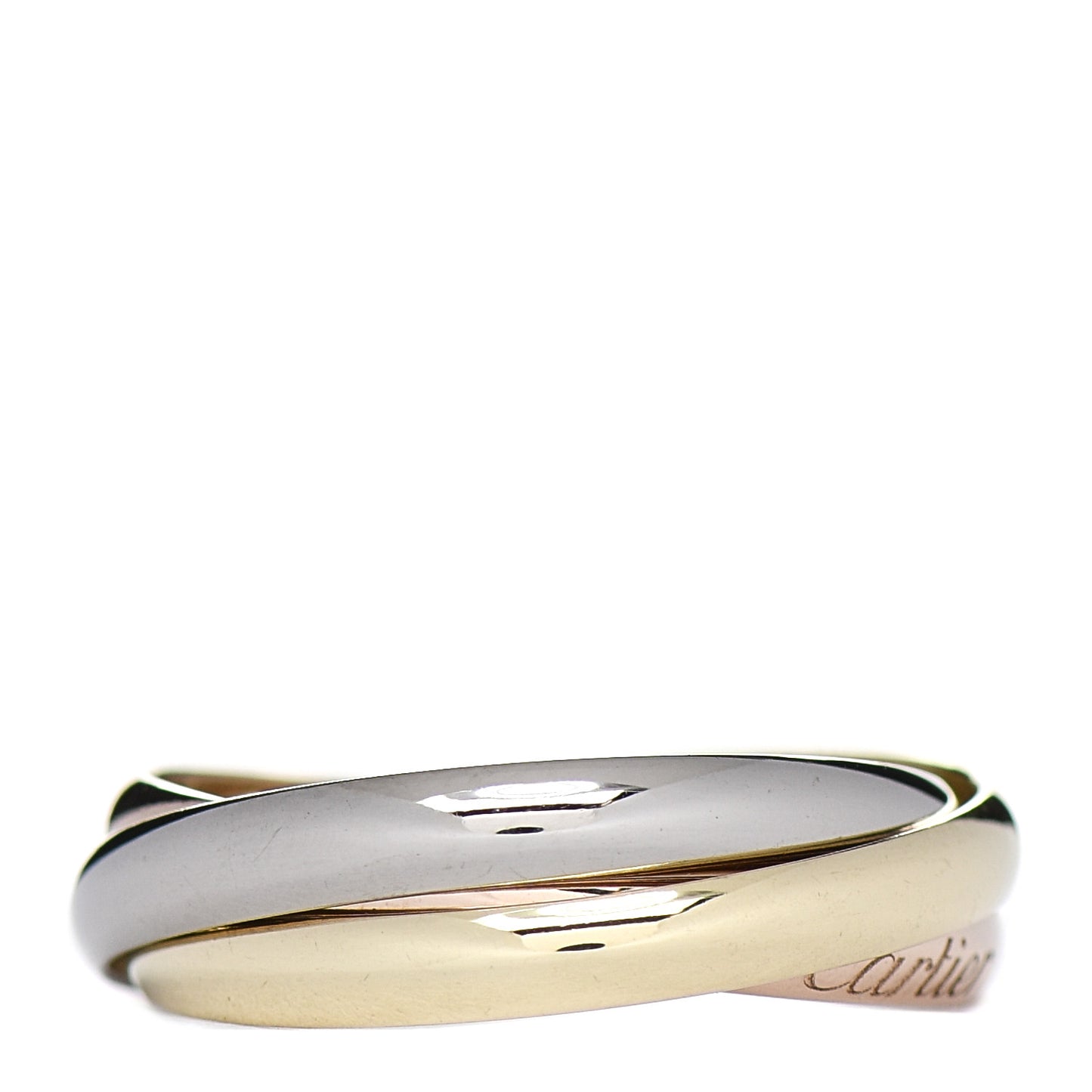 18K Pink Yellow White Gold Small Trinity Ring 54 6.75