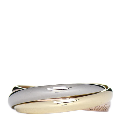 Cartier 18K Pink Yellow White Gold Small Trinity Ring 54 6.75 3 of 5