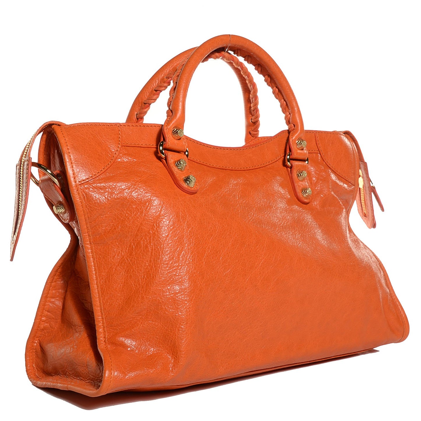 Agneau Giant 12 Gold Hardware City Tangerine