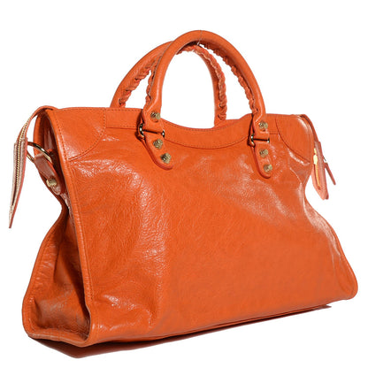 Balenciaga Agneau Giant 12 Gold Hardware City Tangerine 3 of 13