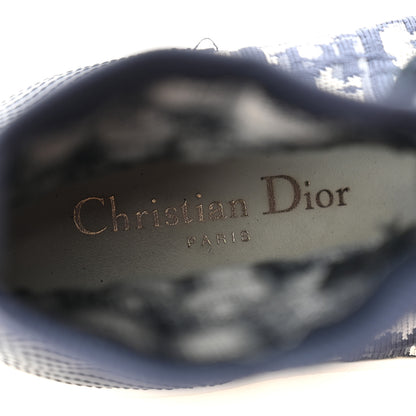 Christian Dior Technical Knit Calfskin Oblique Womens Walk'n Dior High Top Sneakers 36.5 Deep Blue 8 of 10