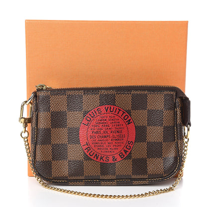 Louis Vuitton Damier Ebene Complice Trunks and Bags Mini Pochette Accessories Red 10 of 10