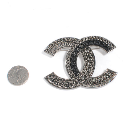 Chanel Chain CC Brooch Silver 2 of 4