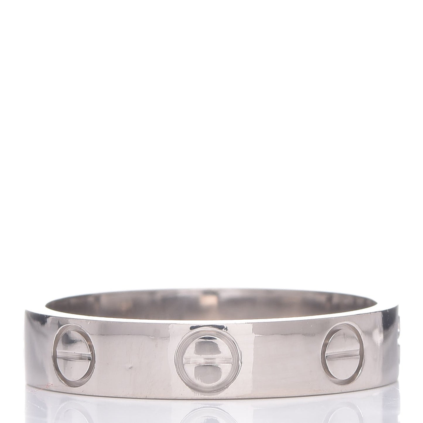 18K White Gold 3.5mm LOVE Wedding Band Ring 49 4.75
