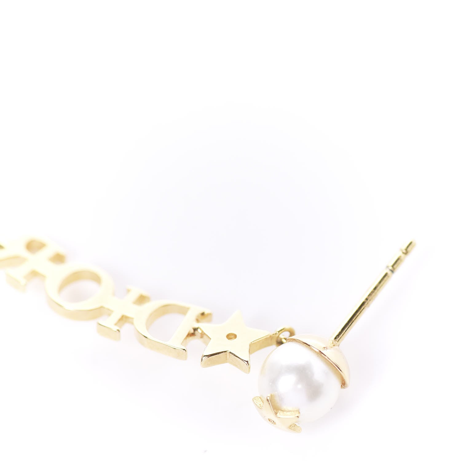 Christian Dior Pearl Star Earring Gold 4 of 5