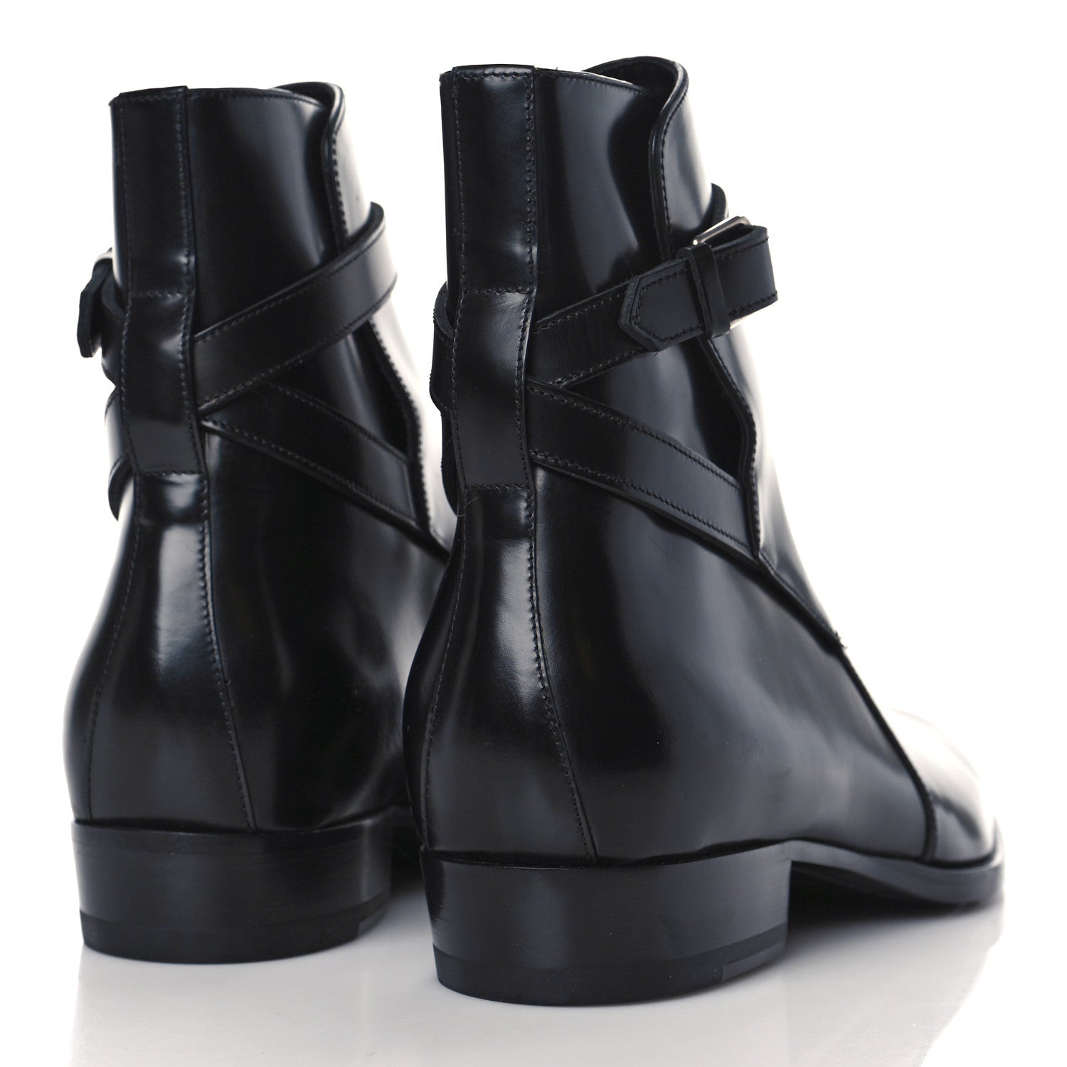 Saint Laurent Calfskin Wyatt 30 Boots 40 Black 4 of 7