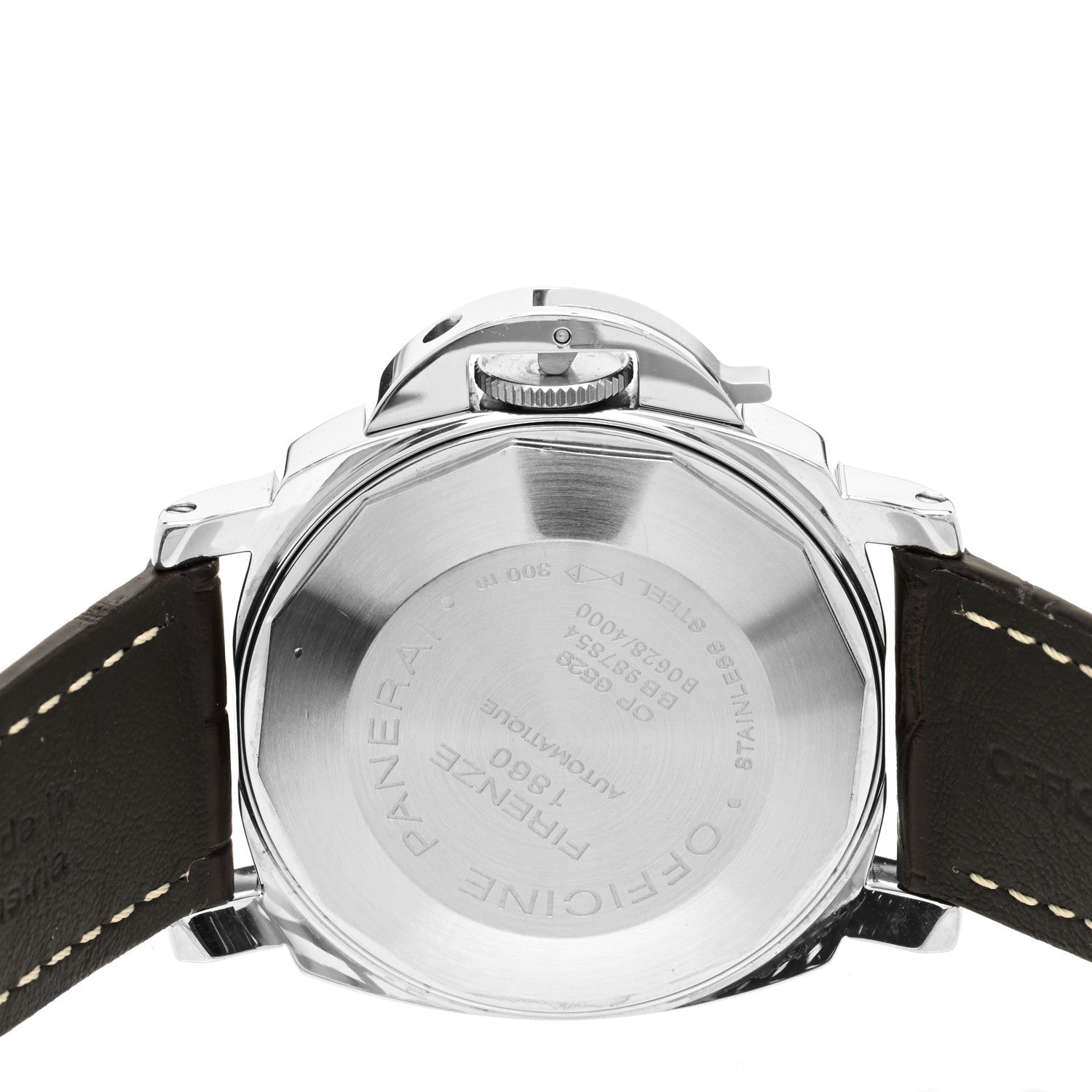 Panerai Stainless Steel Alligator 40mm Luminor Marina Automatic Watch Black PAM00048 4 of 4