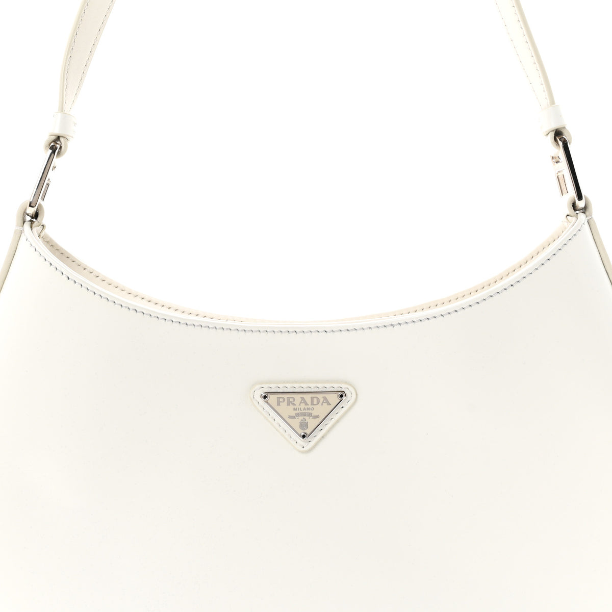 Spazzolato Cleo Shoulder Bag White