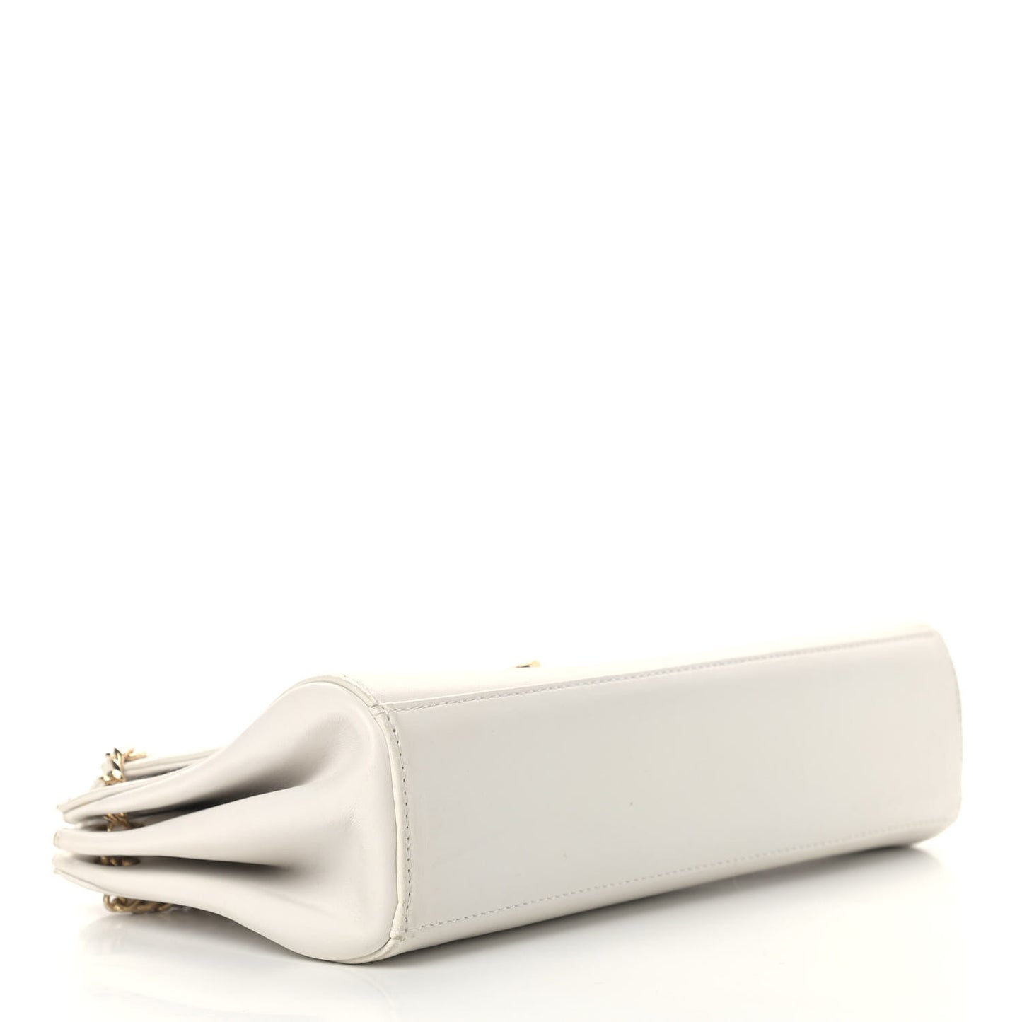 Lambskin Chocolate Bar Accordion Mademoiselle White
